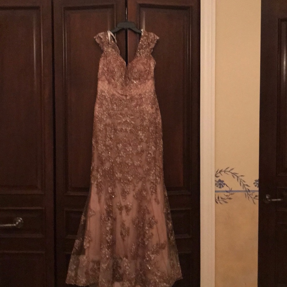 Gorgeous gold gown dress, never used